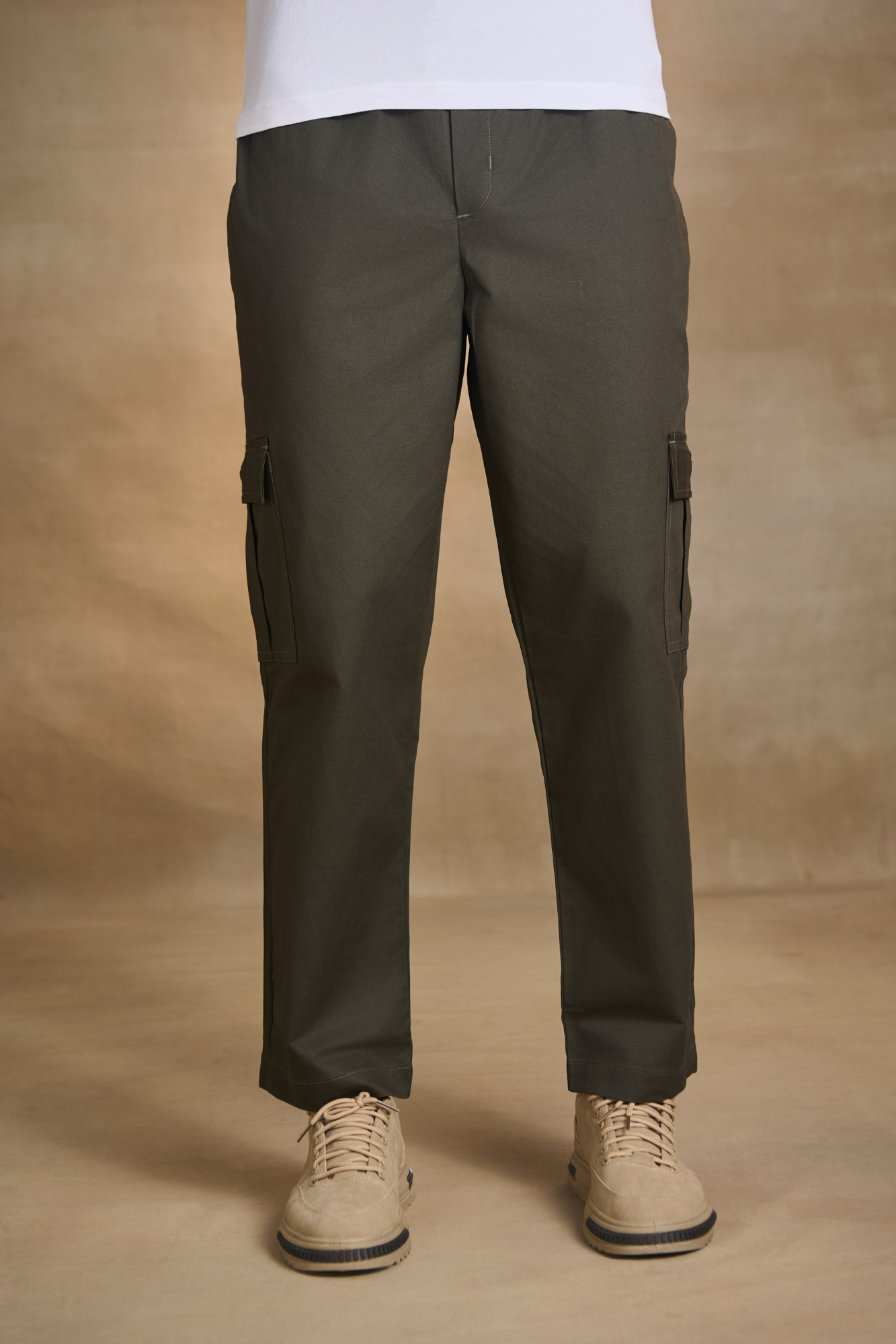 Mens Relaxed Fit Trousers/Baggy Cargo - Green