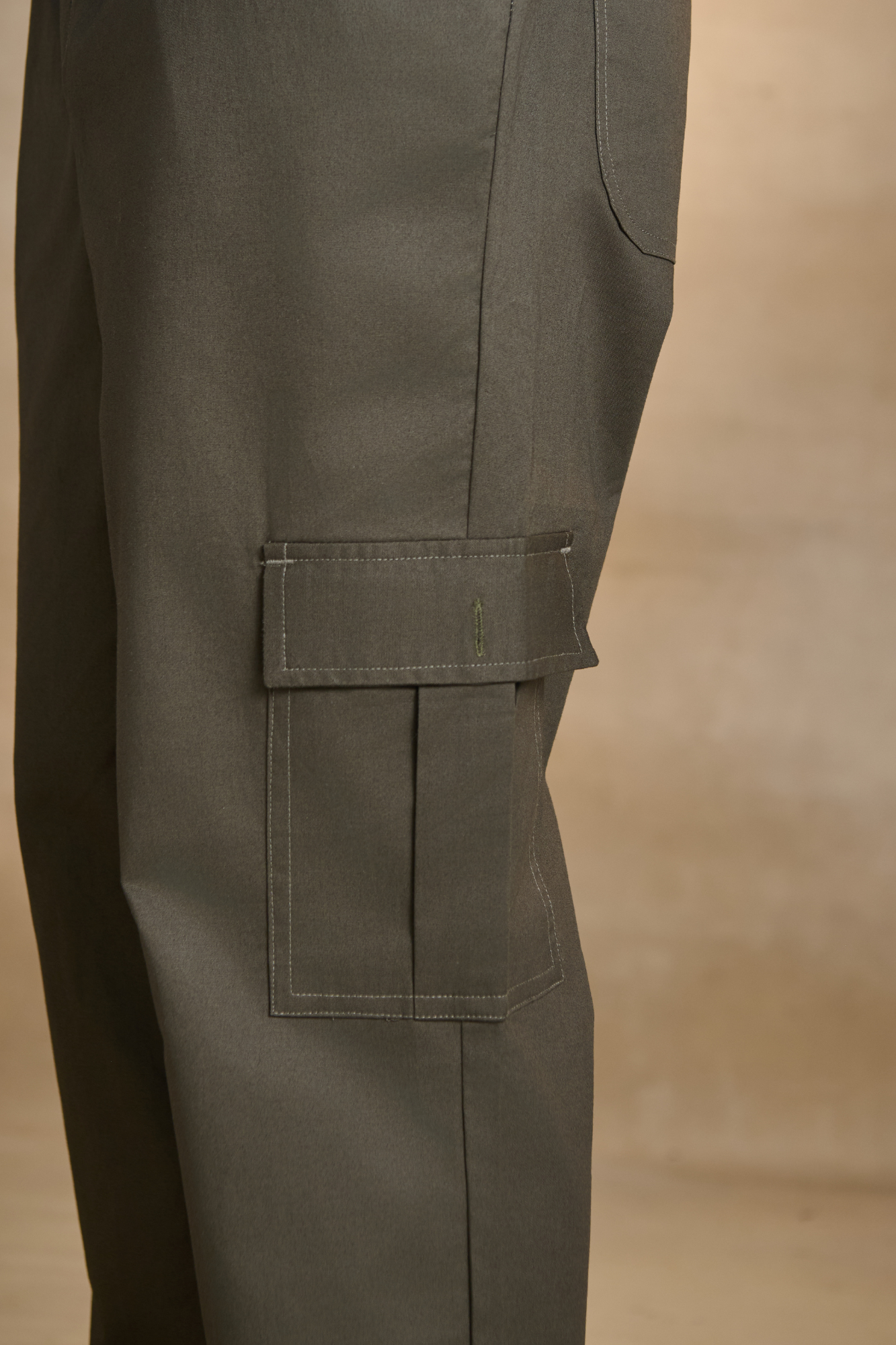 Mens Relaxed Fit Trousers/Baggy Cargo - Green