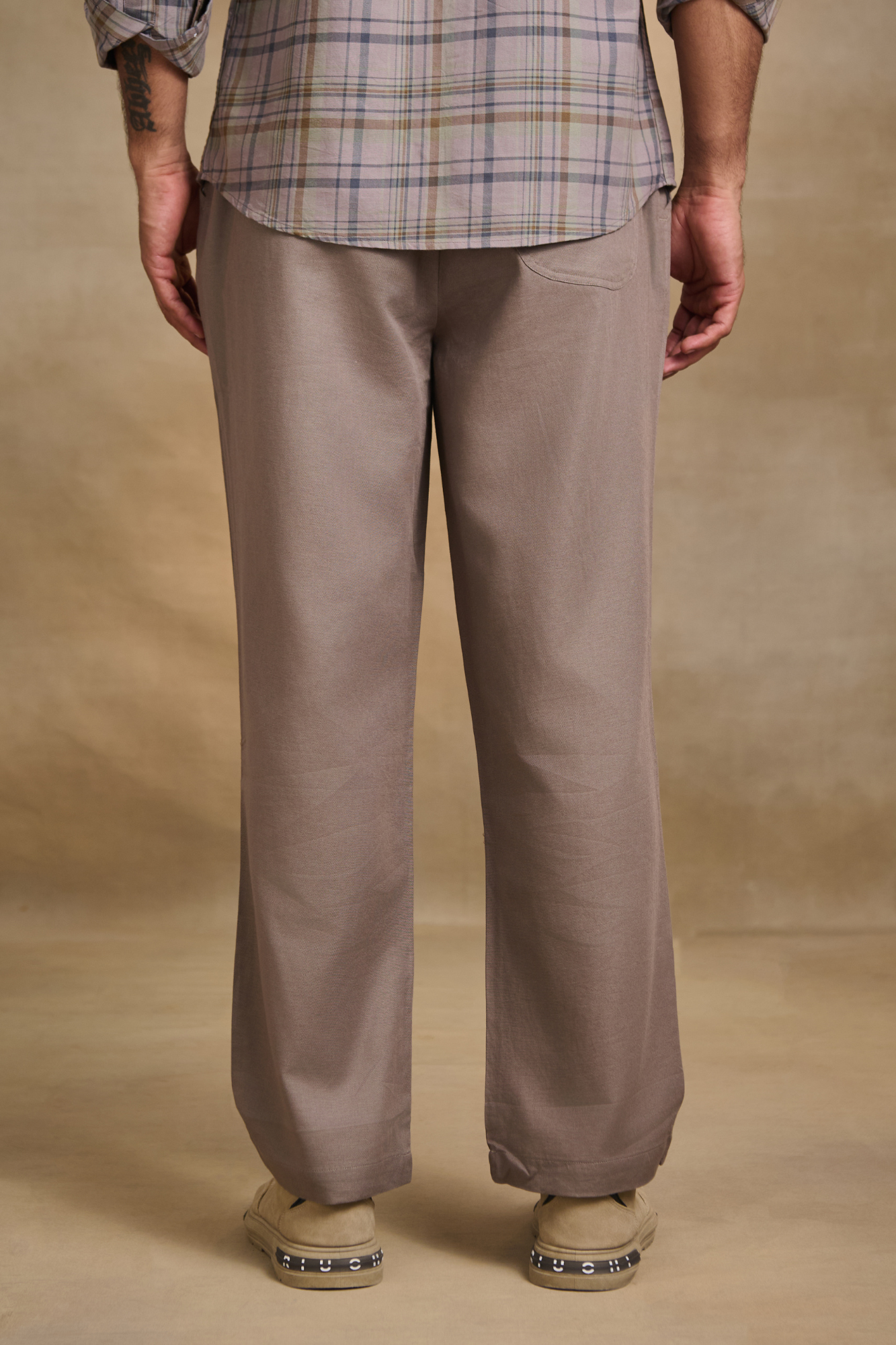 Mens Relaxed Fit Trousers/Baggy Pant - Brown