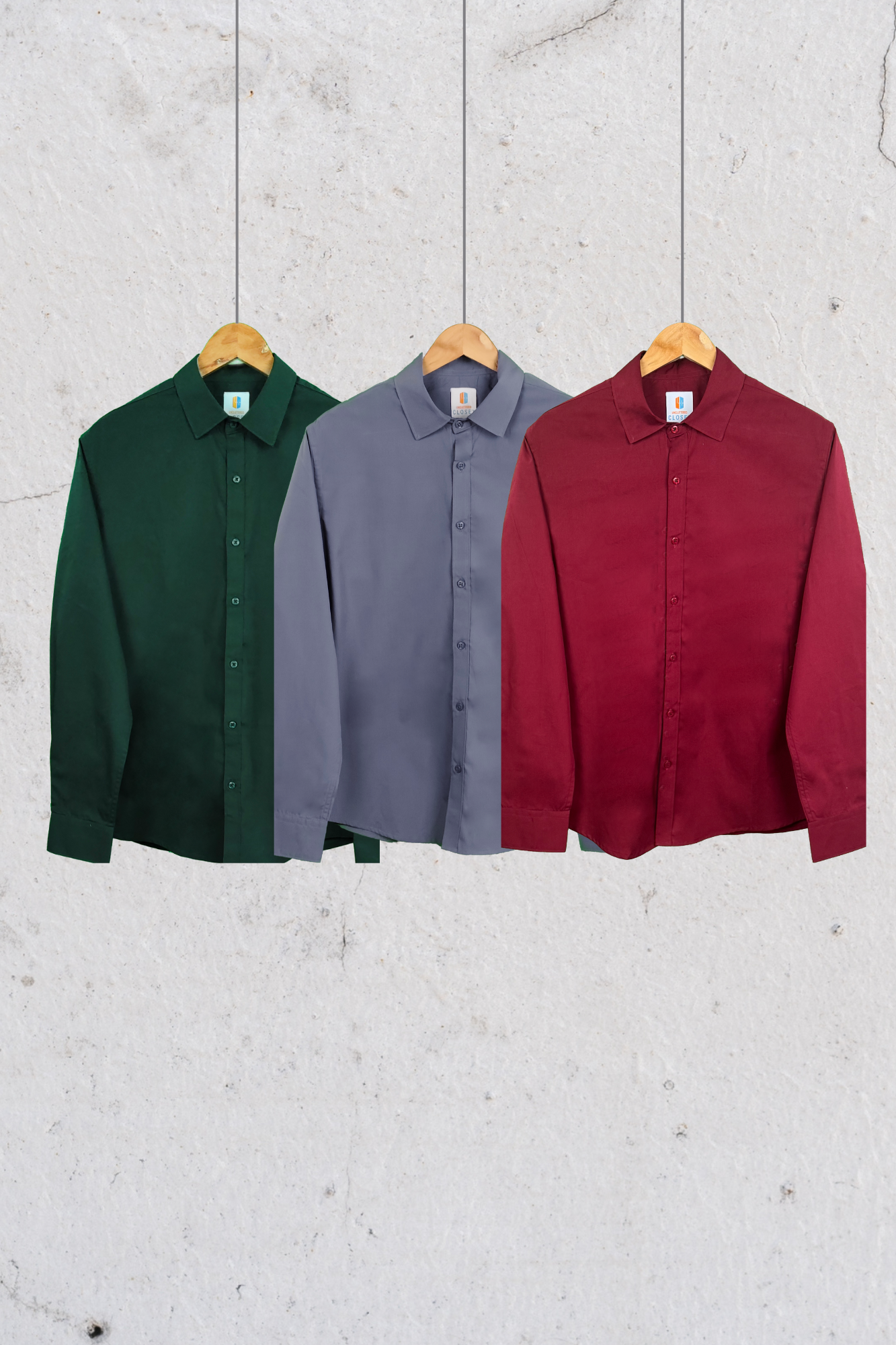 Essential Plain Premium Cotton Shirt Combo Pack of 3