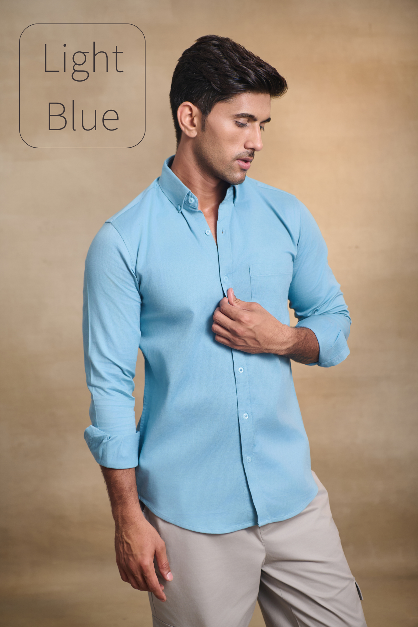 Premium Dobby Lycra Button Down Shirt Combo Buy Any 3