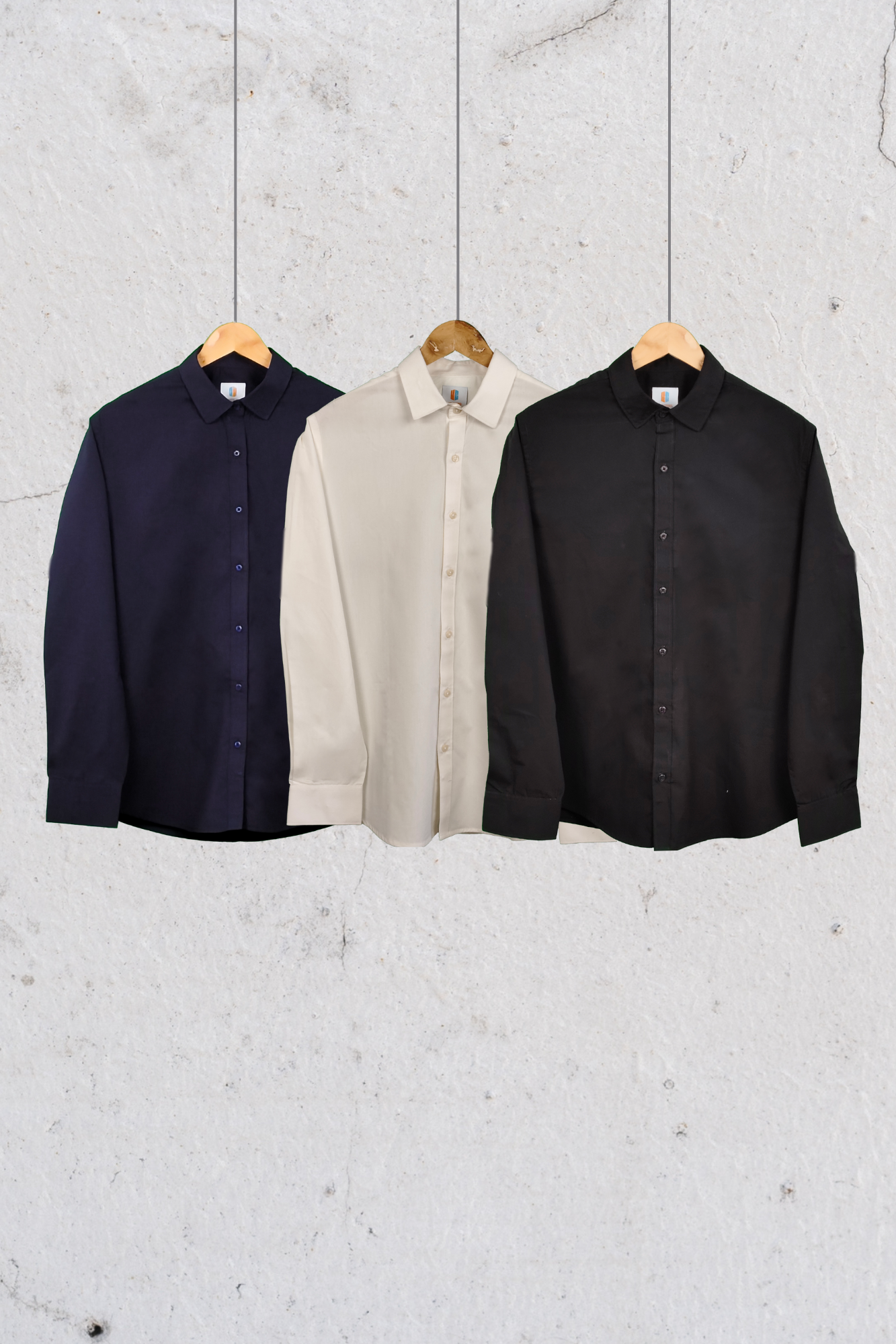 Essential Plain Premium Cotton Shirt Combo Pack of 3