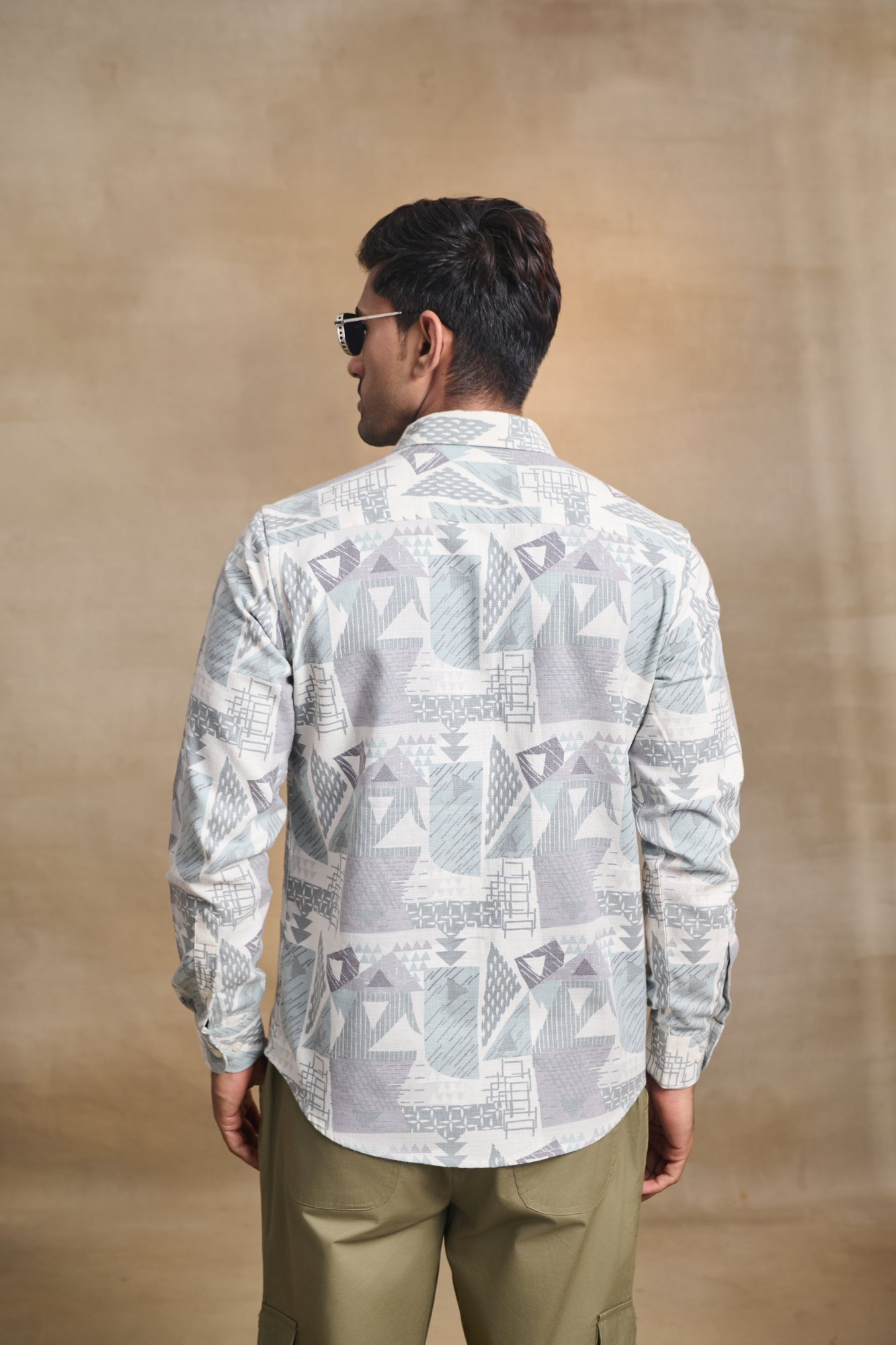 Premium Digital Blaze Natural Classic Full Sleeves Shirt - Blue