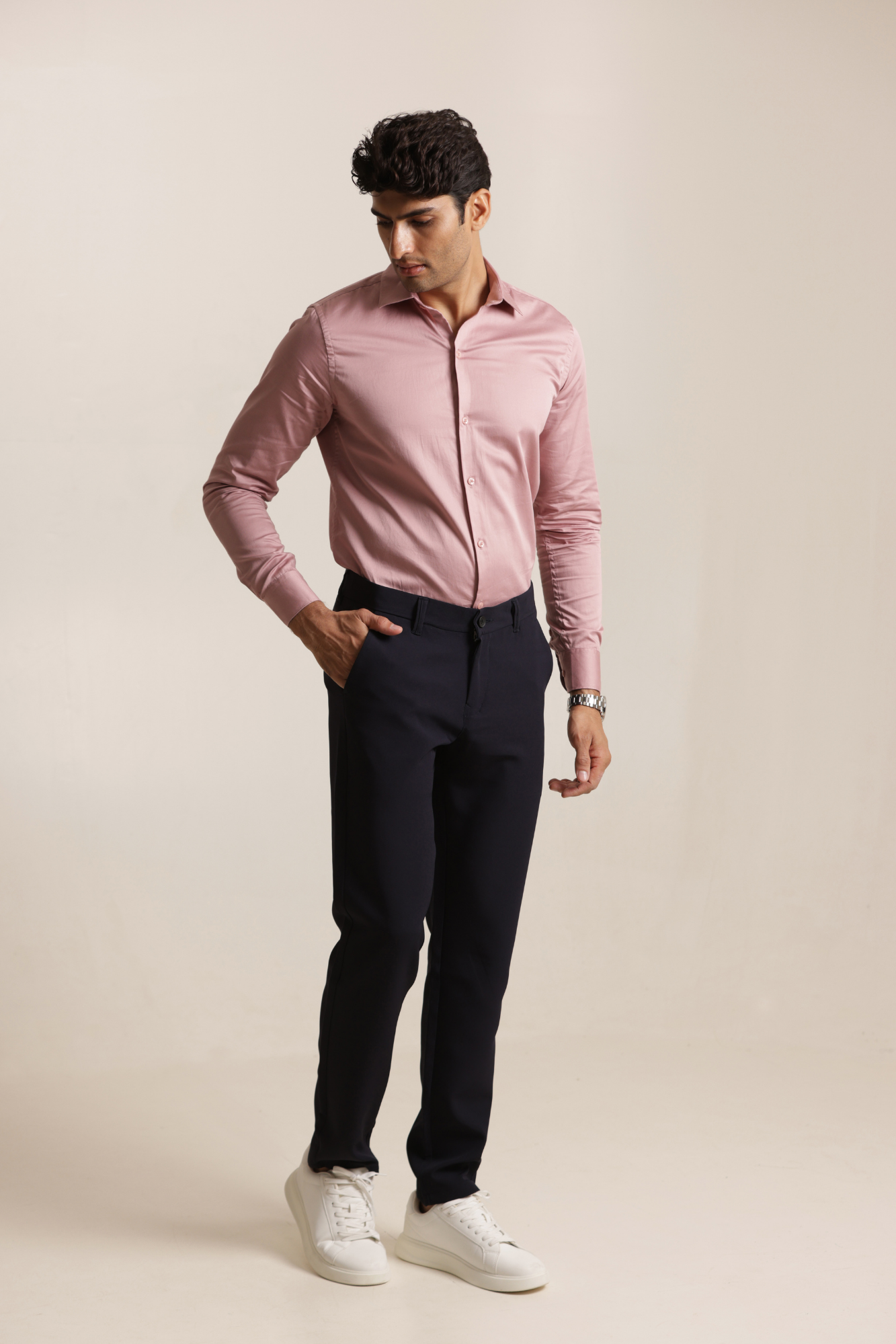 Essential Satin Shirt - Pink
