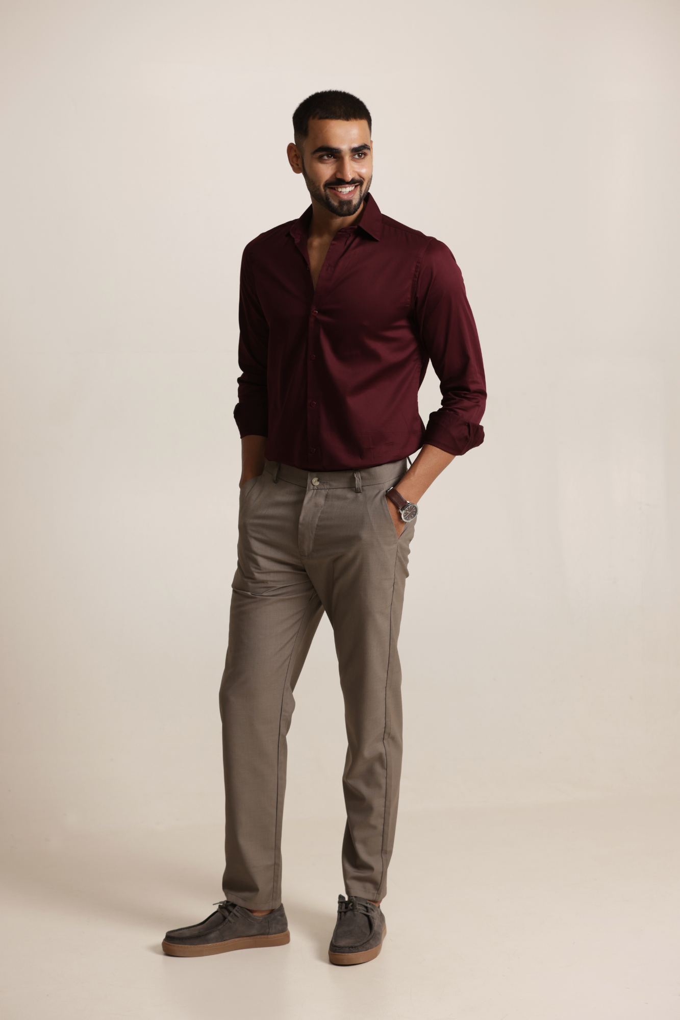 Essential Satin Shirt - Wine