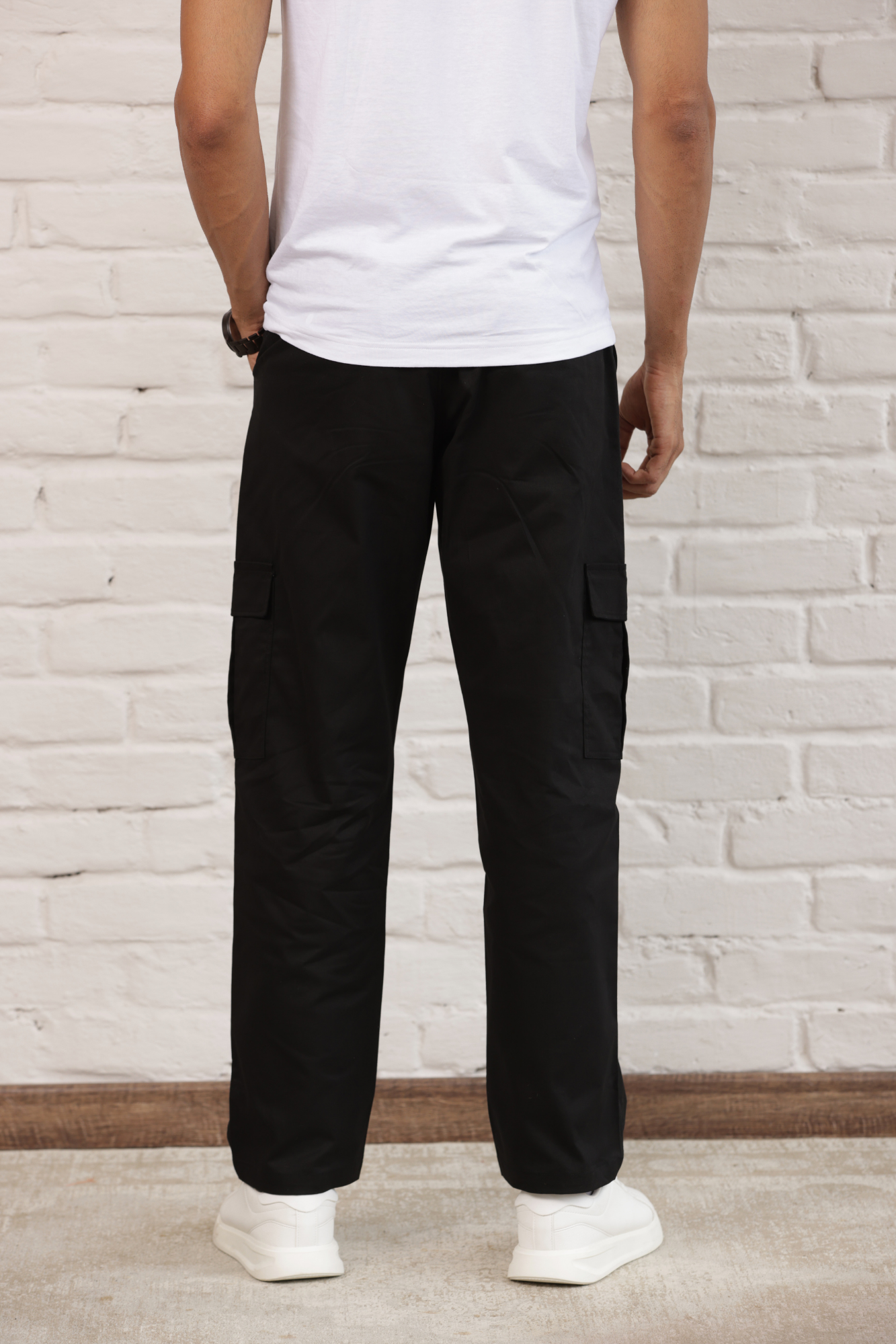 Classic Regular Fit Cargo Side Pocket Black