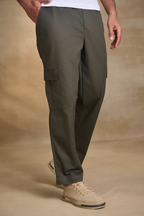 Mens Relaxed Fit Trousers/Baggy Cargo - Green