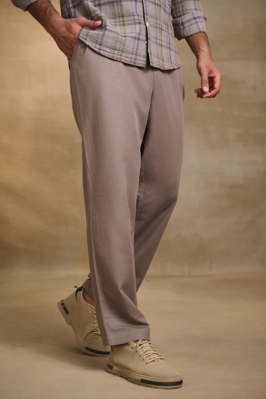 Mens Relaxed Fit Trousers/Baggy Pant - Brown