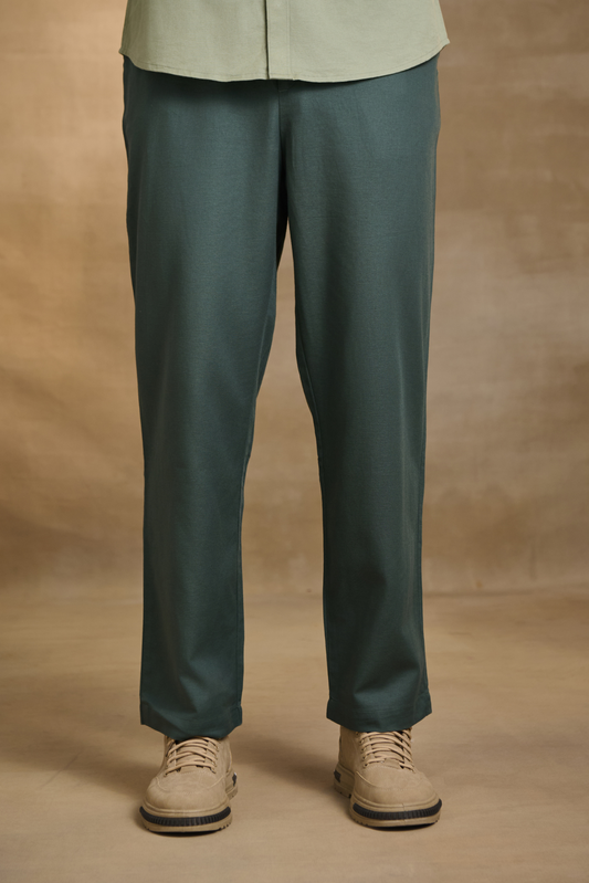 Mens Relaxed Fit Trousers/Baggy Pant - Green