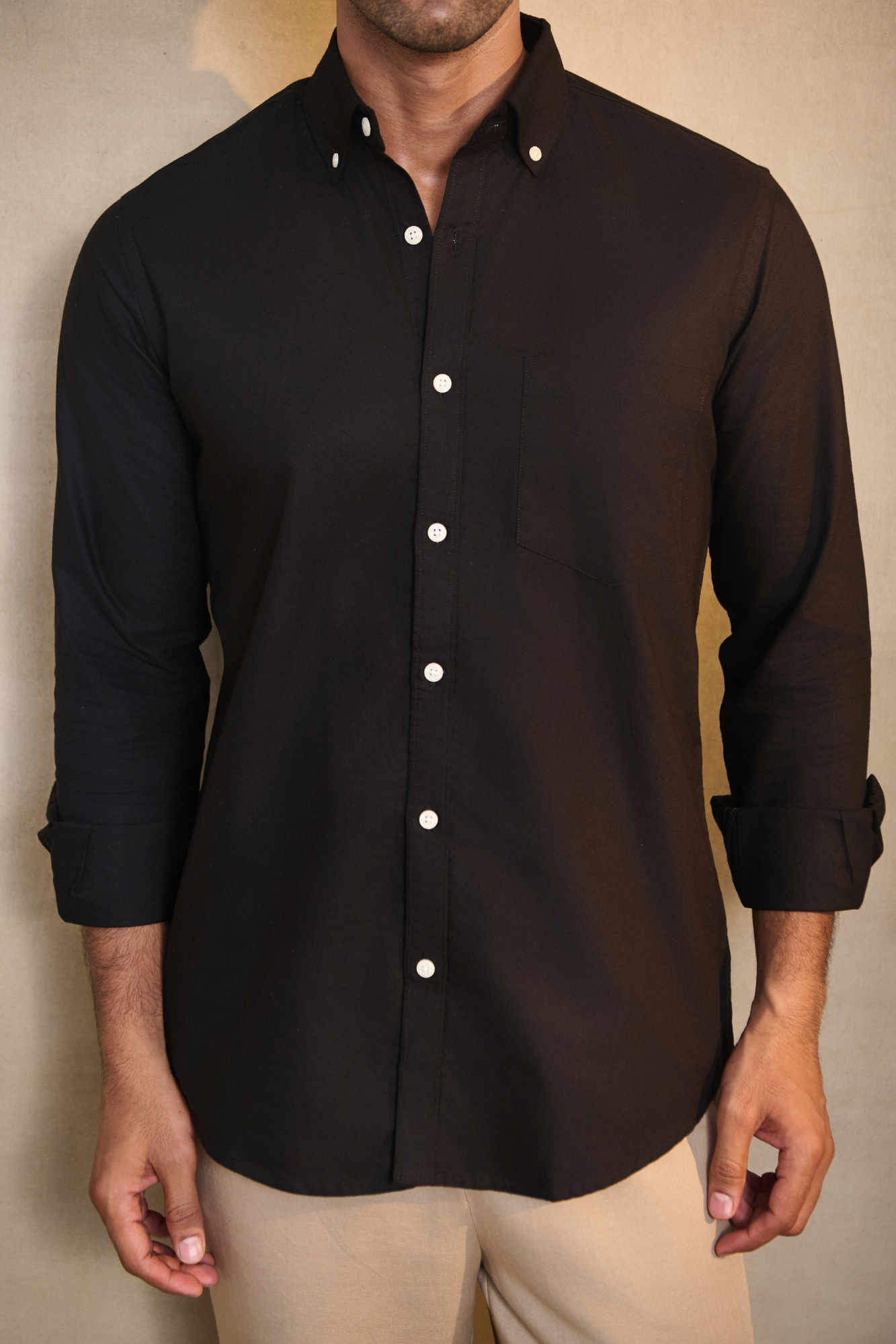 Premium Oxford Solid Shirt - Black