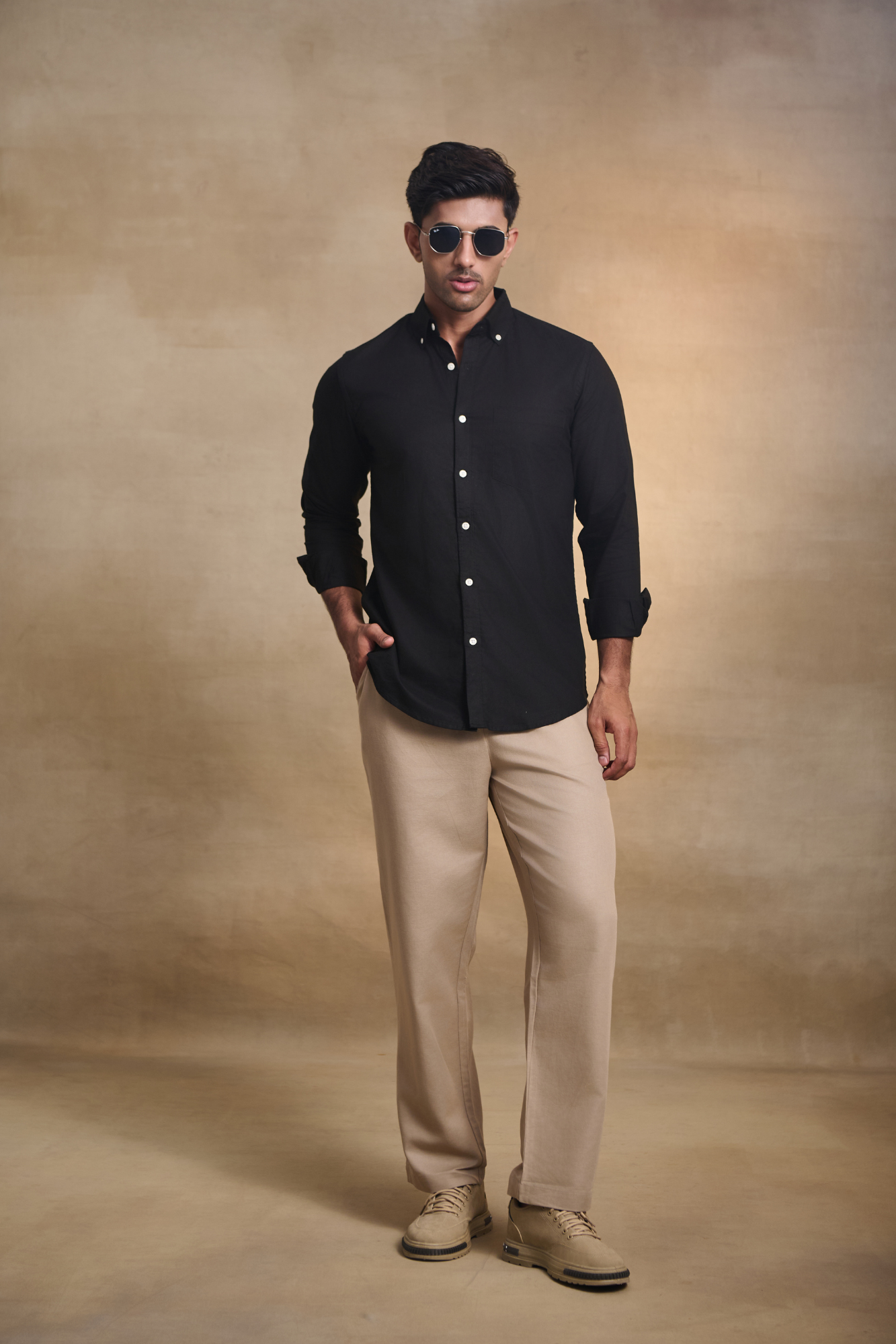 Premium Oxford Solid Shirt - Black