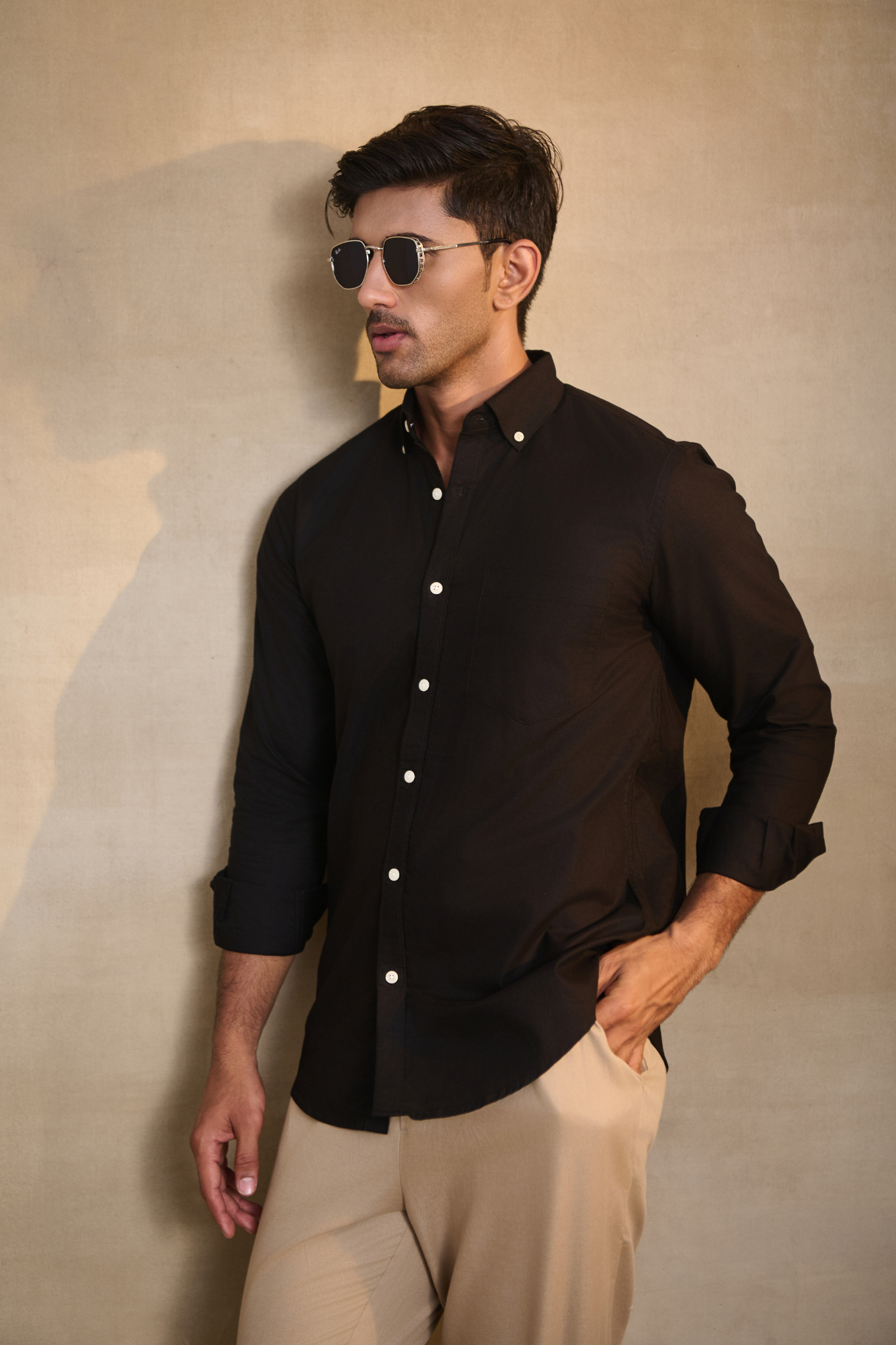 Premium Oxford Solid Shirt - Black