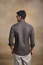 Premium Oxford Solid Shirt - Dark Brown
