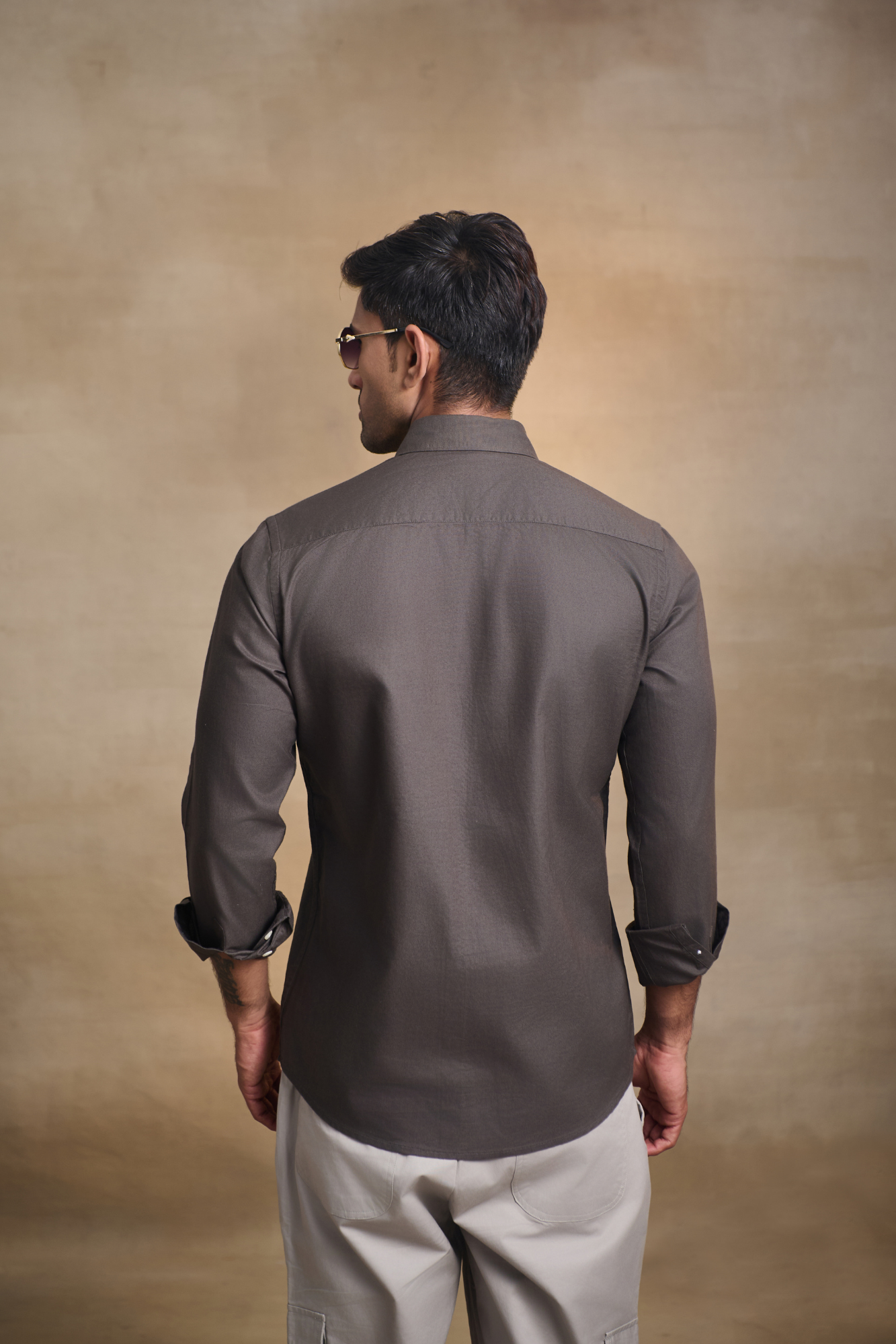 Premium Oxford Solid Shirt - Dark Brown