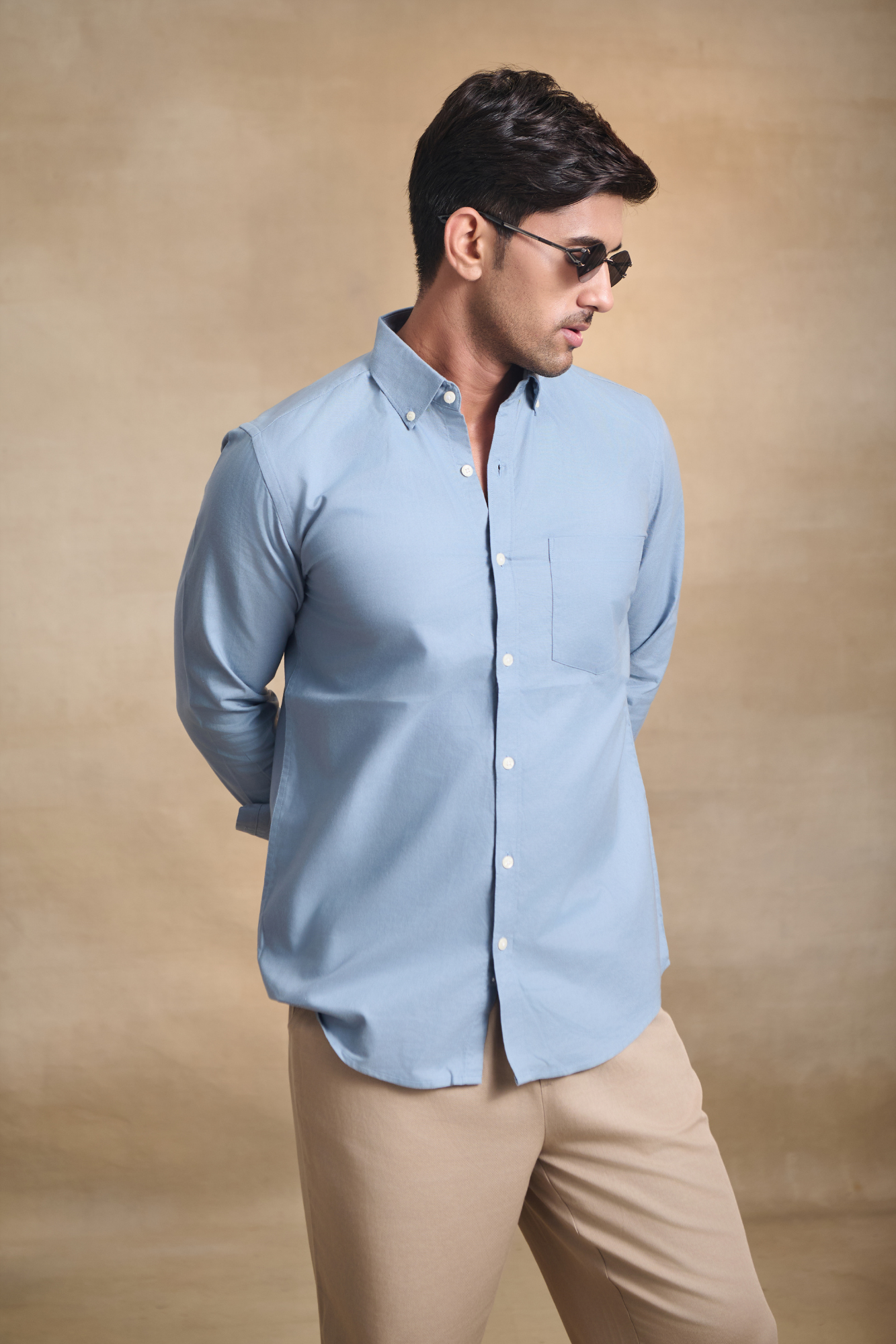 Premium Oxford Solid Shirt - Light Blue