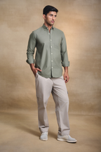 Premium Oxford Solid Shirt - Light Green