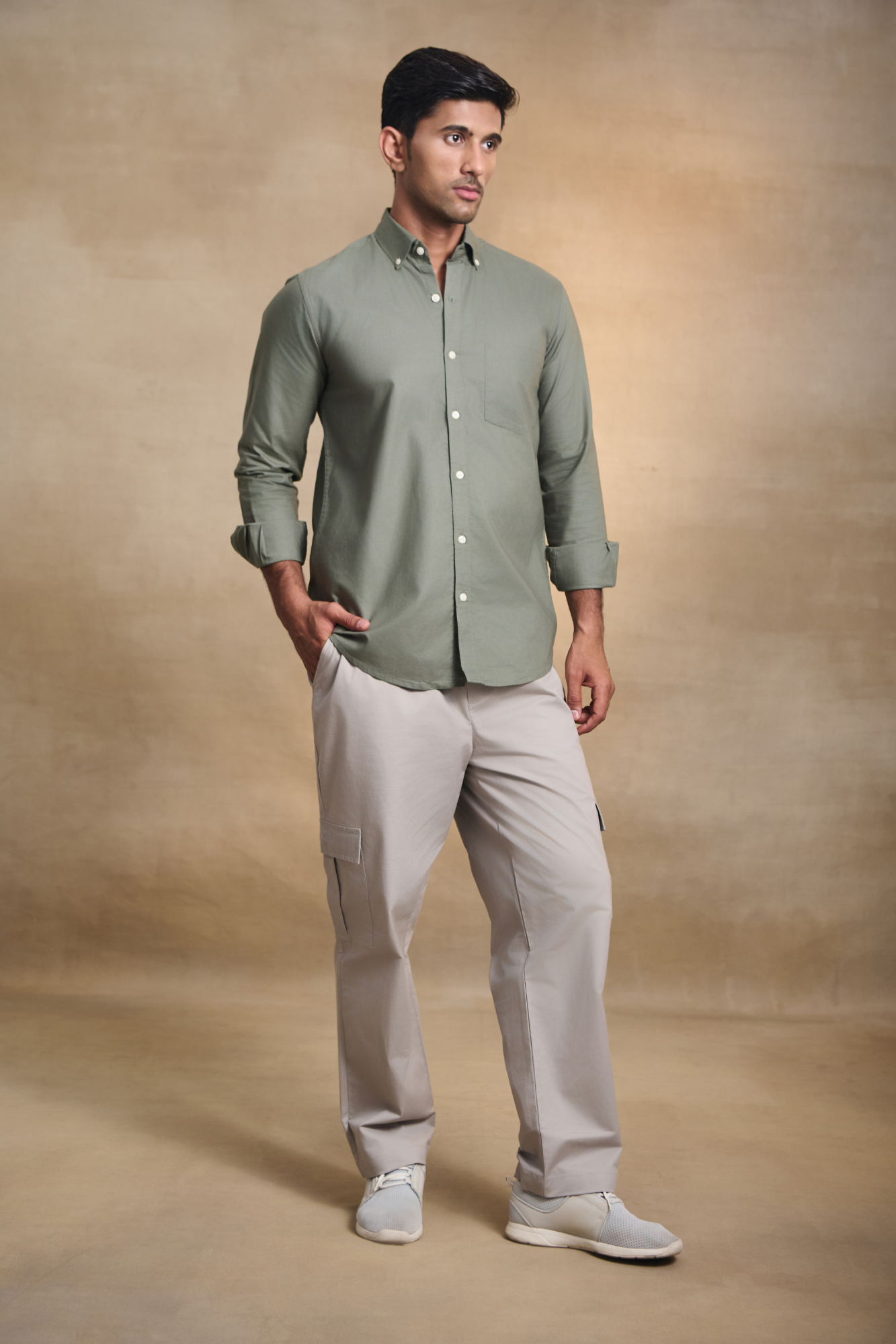 Premium Oxford Solid Shirt - Light Green
