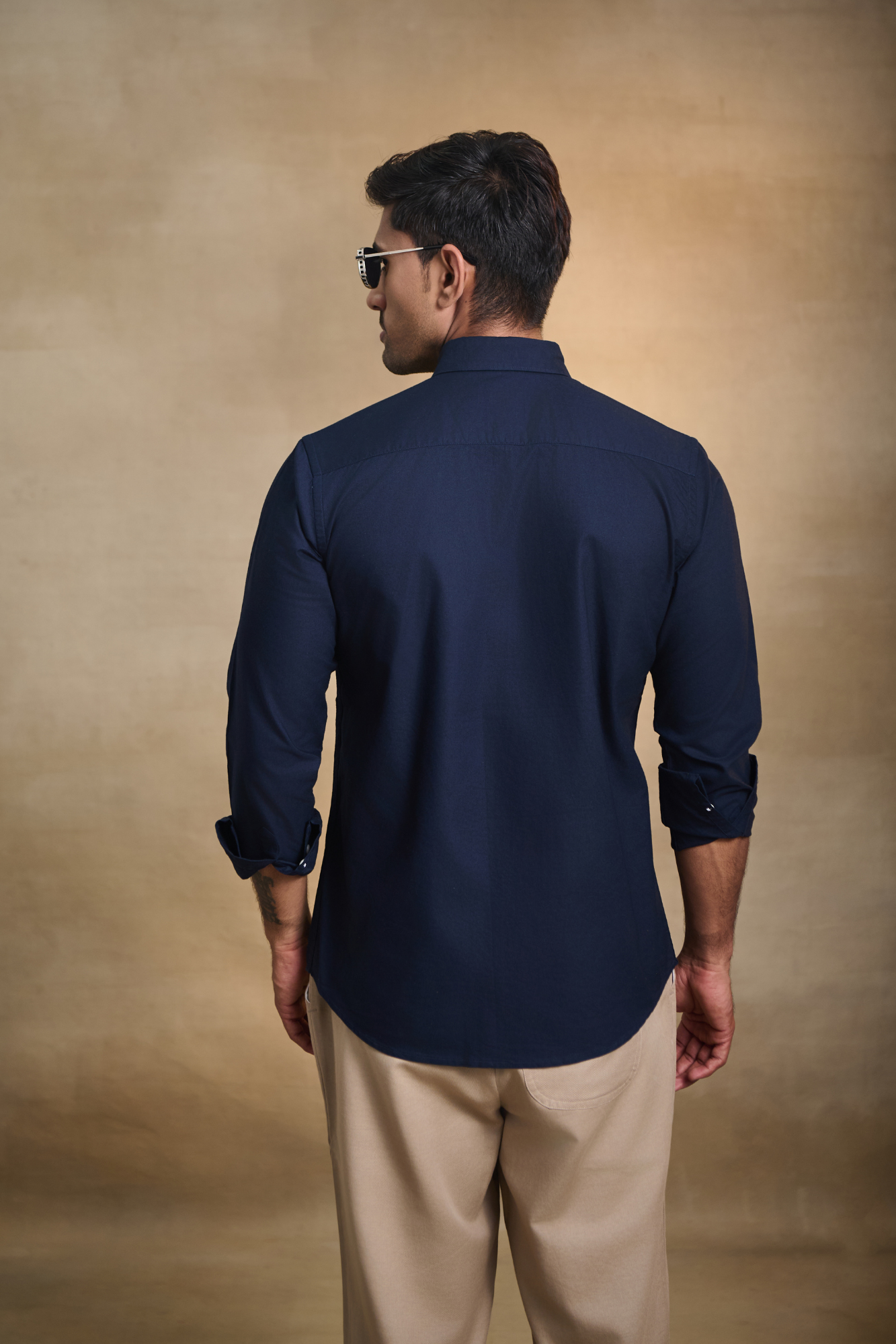 Premium Oxford Solid Shirt - Navy Blue