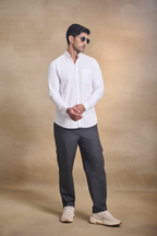 Premium Oxford Solid Shirt - White