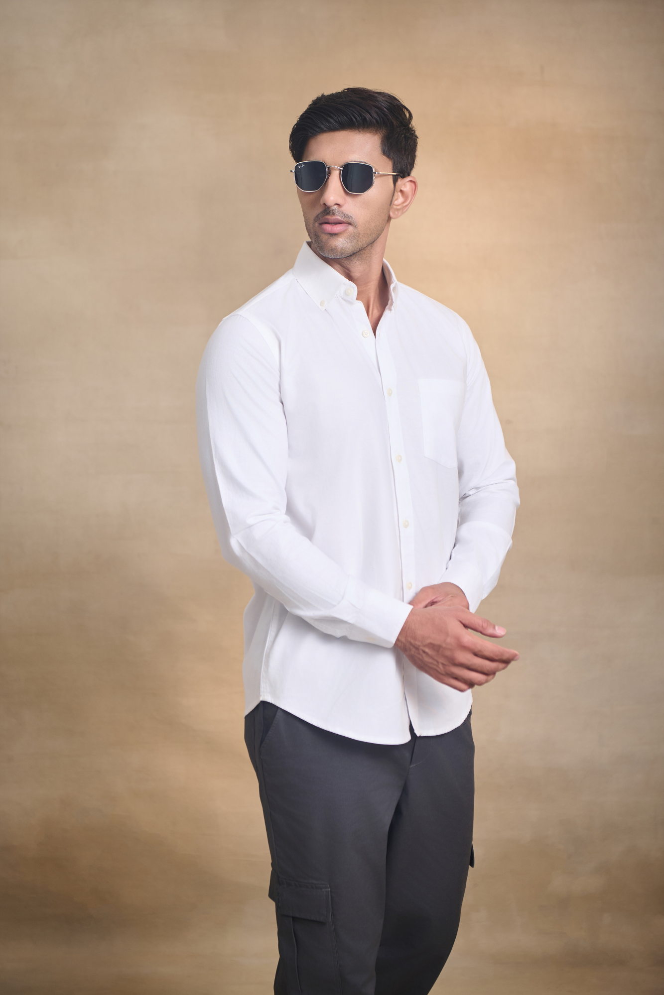 Premium Oxford Solid Shirt - White