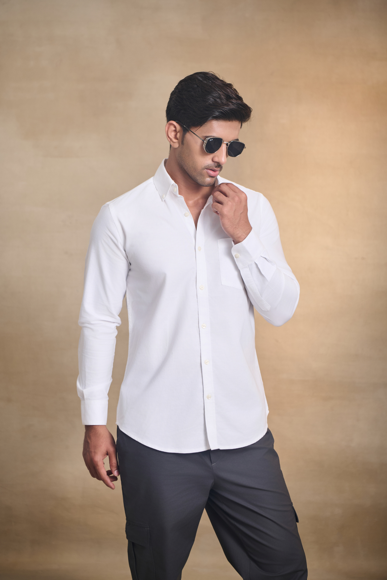 Premium Oxford Solid Shirt - White