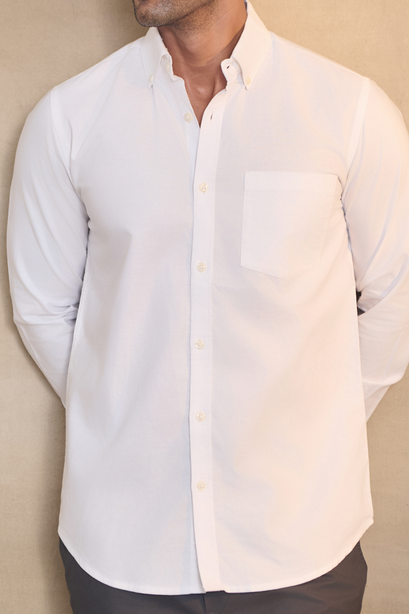 Premium Oxford Solid Shirt - White