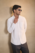 Premium Oxford Solid Shirt - White
