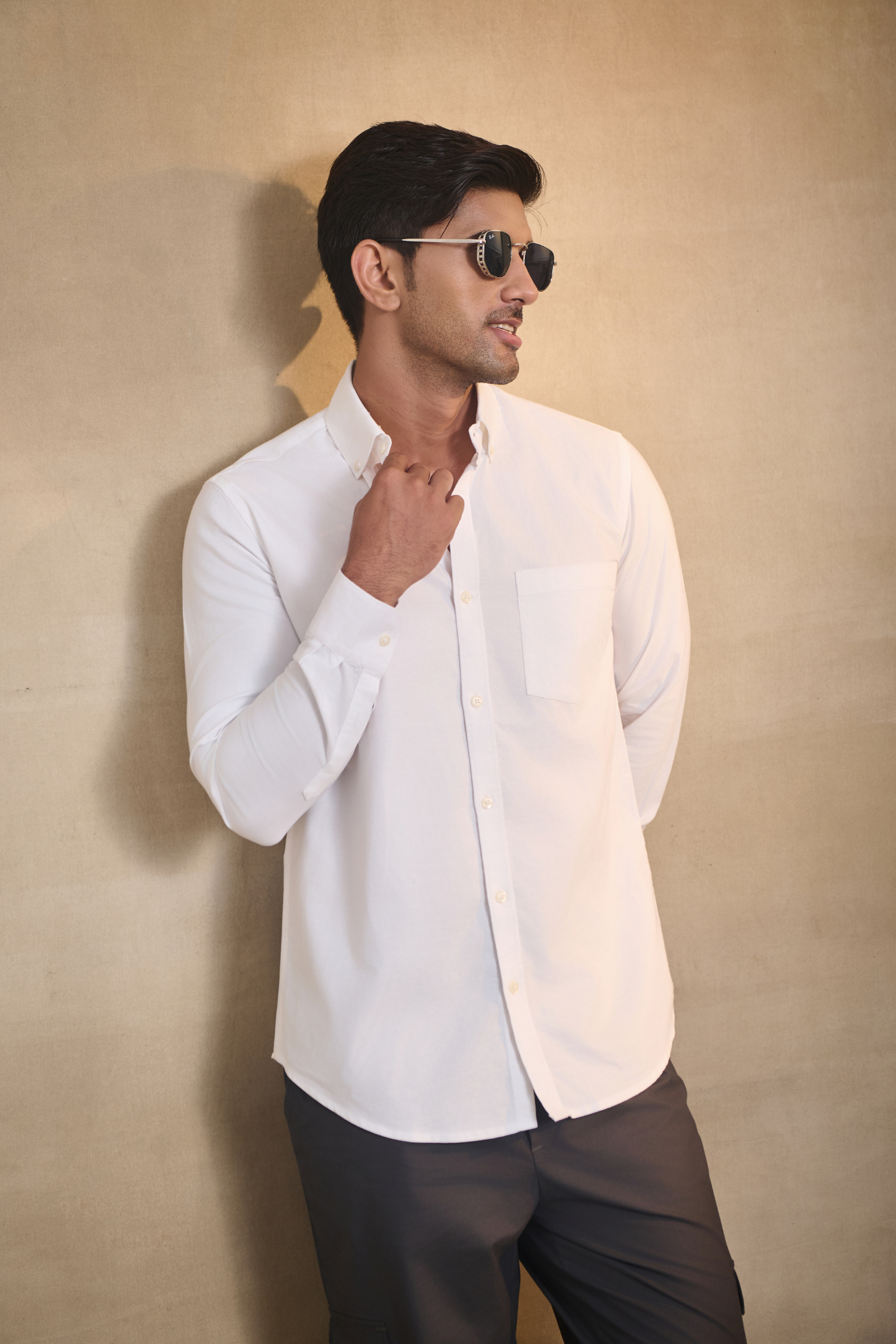 Premium Oxford Solid Shirt - White