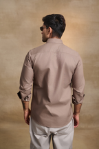 Premium Oxford Solid Shirt - Brown