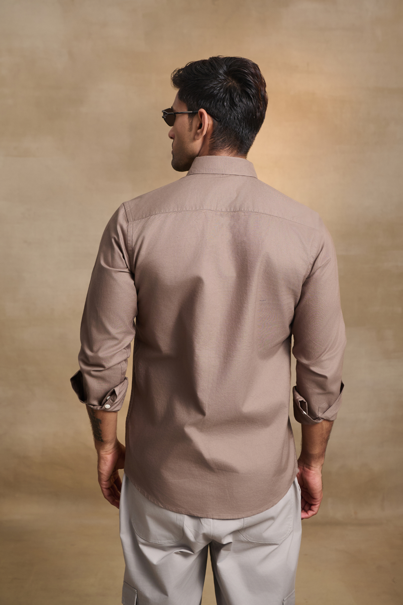 Premium Oxford Solid Shirt - Brown