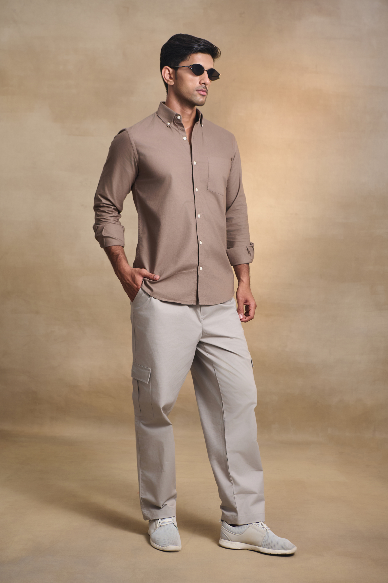 Premium Oxford Solid Shirt - Brown