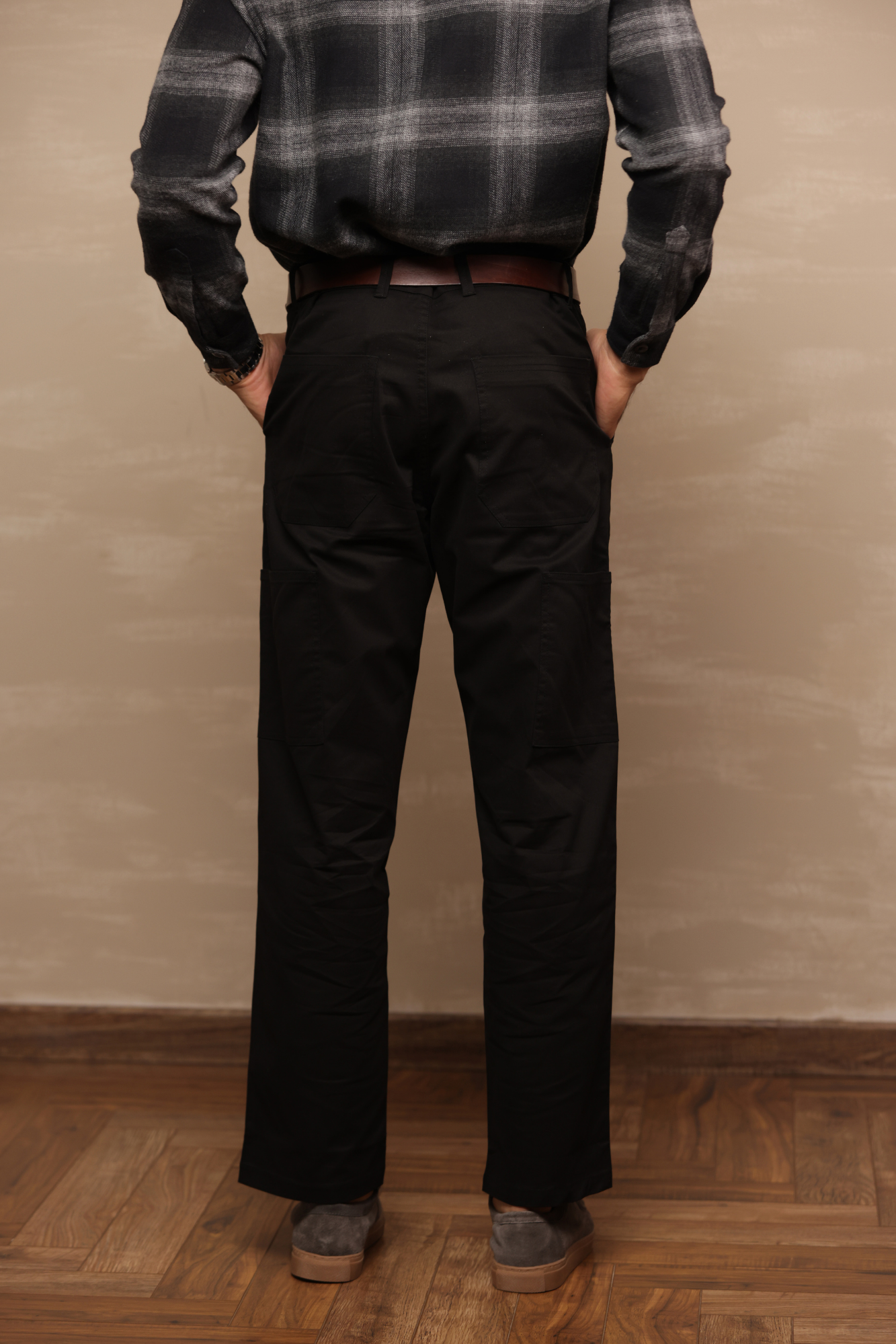 Classic Regular Fit Cargo Back Pocket Black