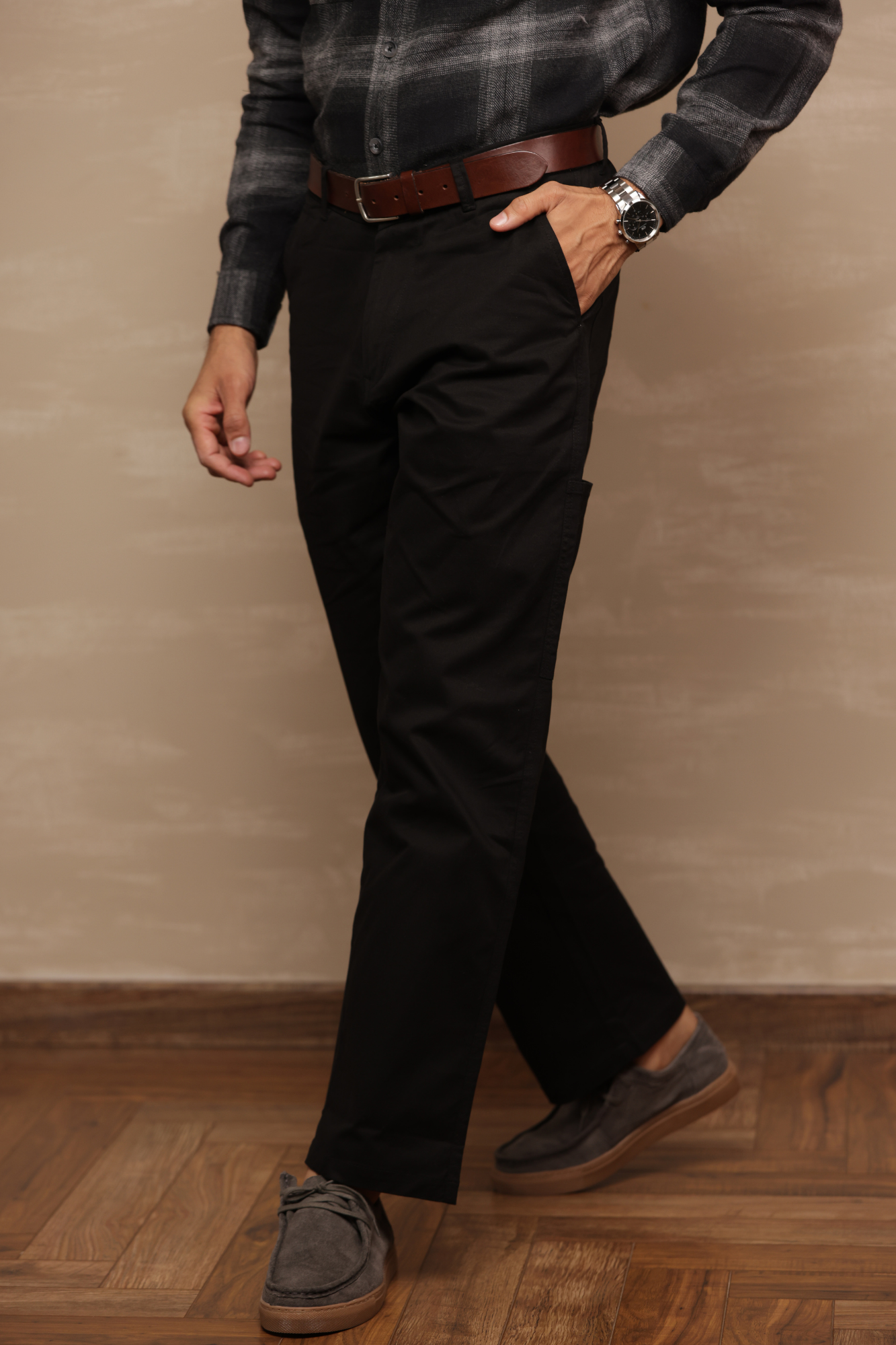 Relaxed Fit Chinos Black
