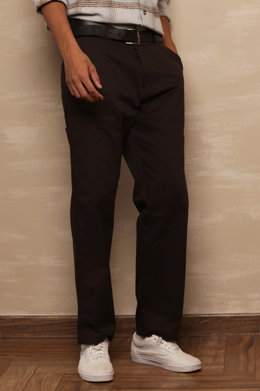 Classic Regular Fit Cargo Back Pocket Dark Brown