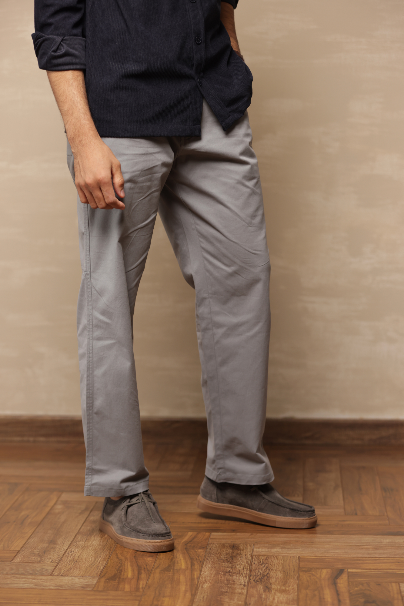 Classic Regular Fit Cargo Back Pocket Grey