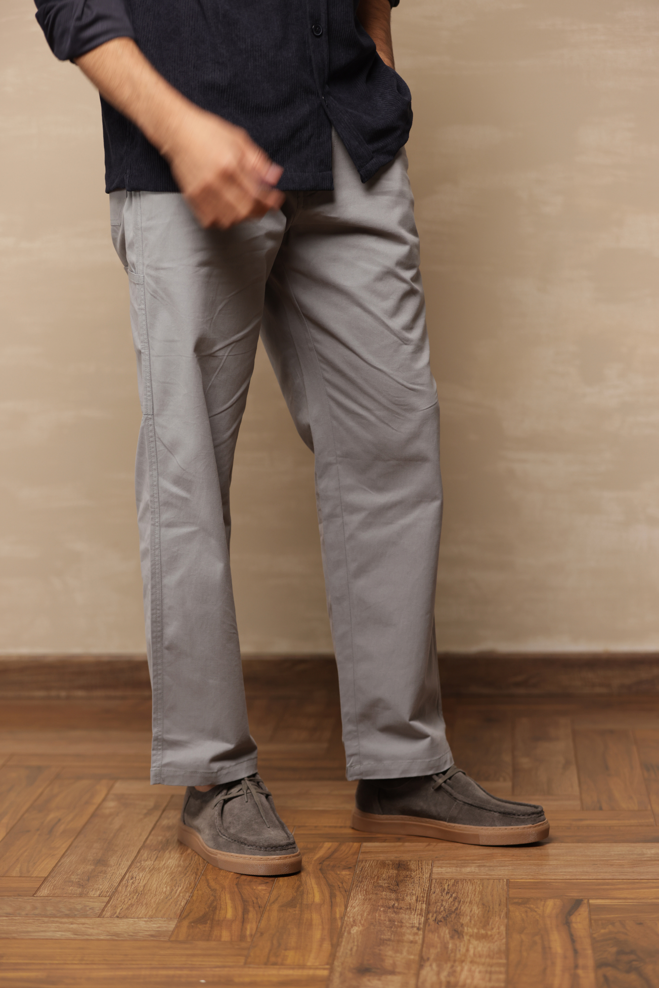 Classic Regular Fit Cargo Back Pocket Grey