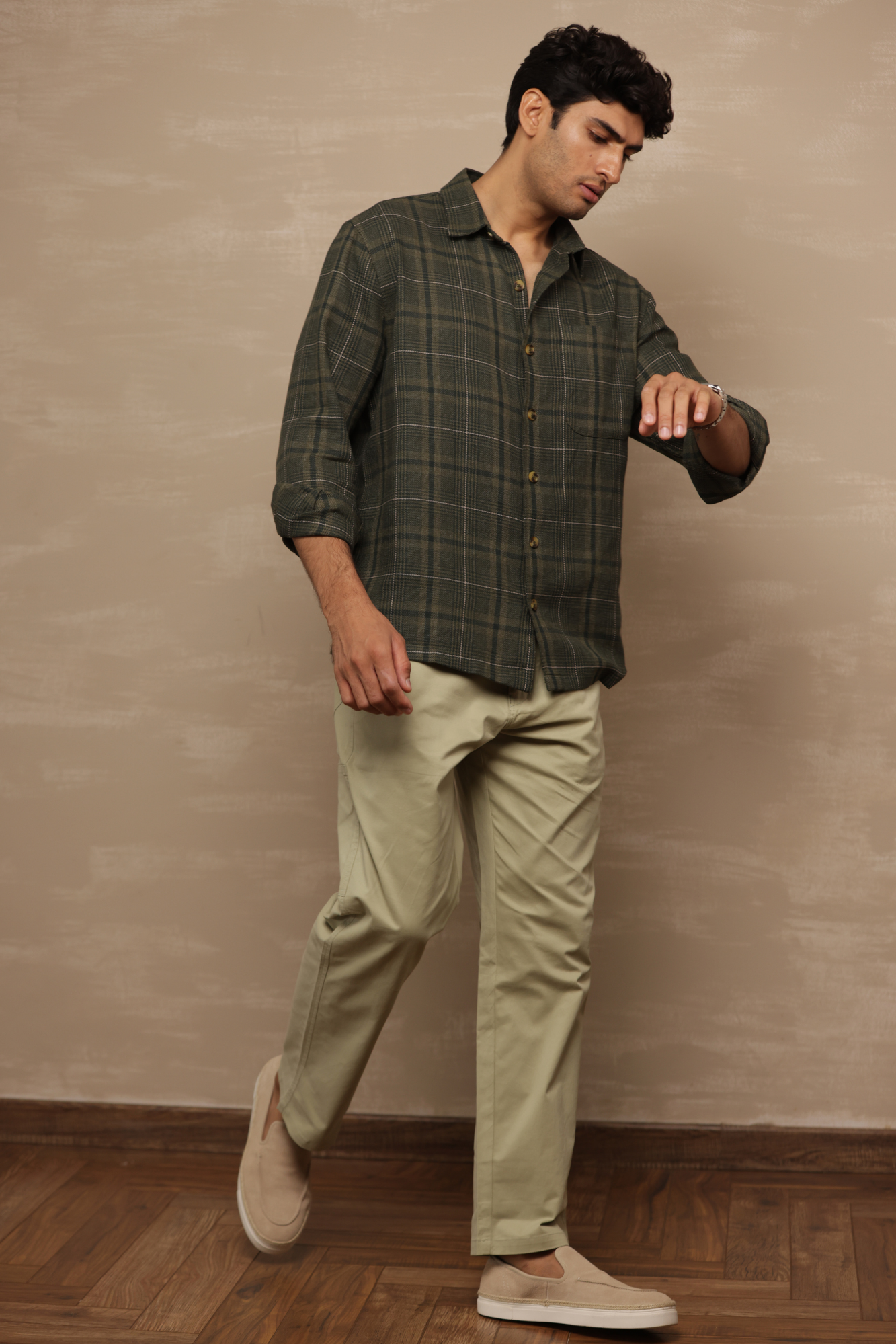 Relaxed Fit Chinos Light Green