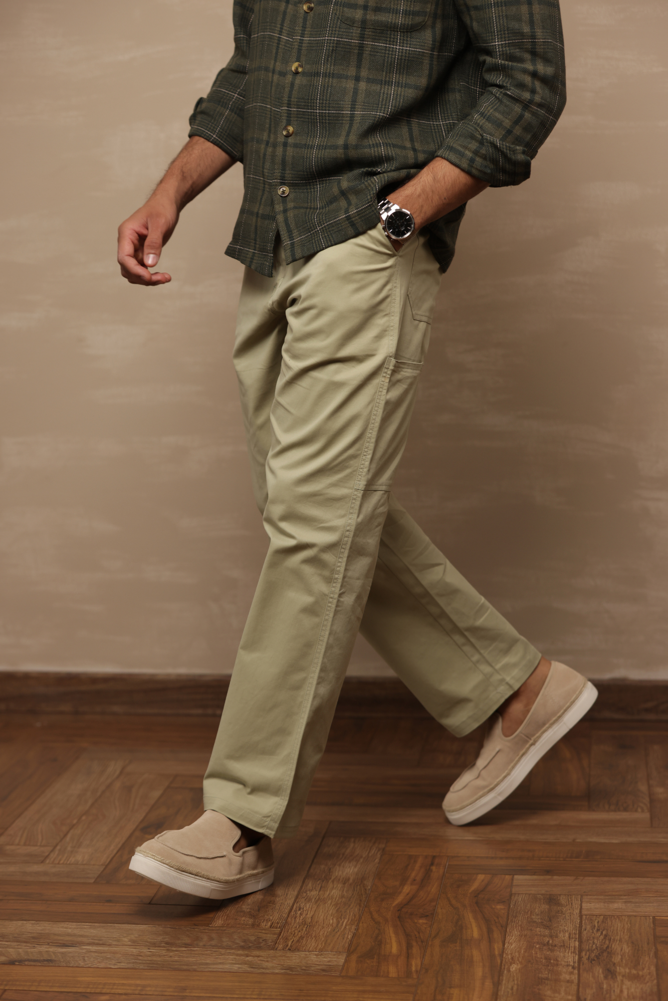 Relaxed Fit Chinos Light Green