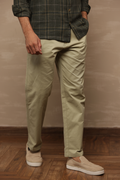 Relaxed Fit Chinos Light Green
