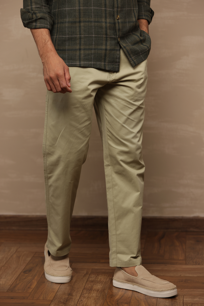 Relaxed Fit Chinos Light Green