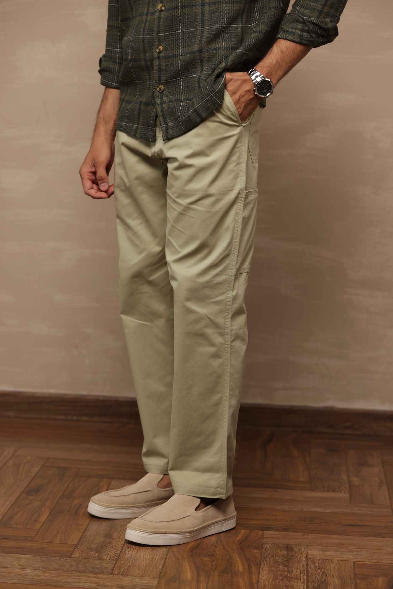 Relaxed Fit Chinos Light Green
