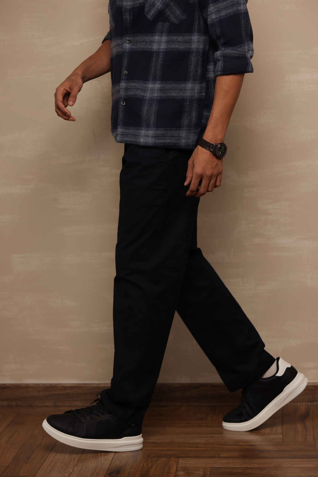 Classic Regular Fit Cargo Back Pocket Navy Blue