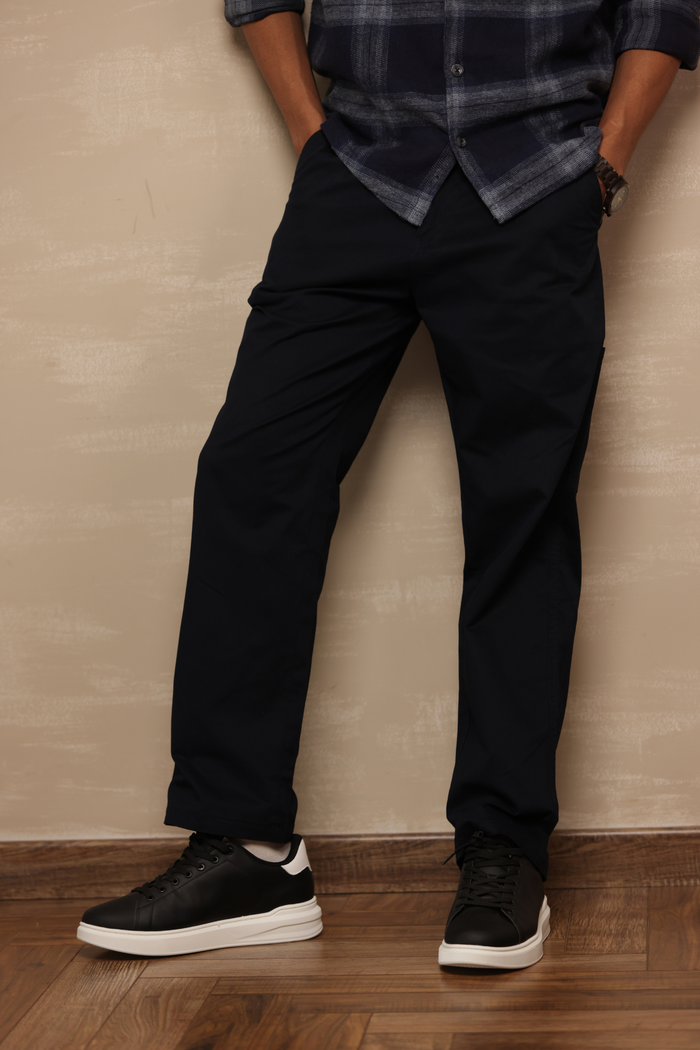 Relaxed Fit Chinos Navy Blue