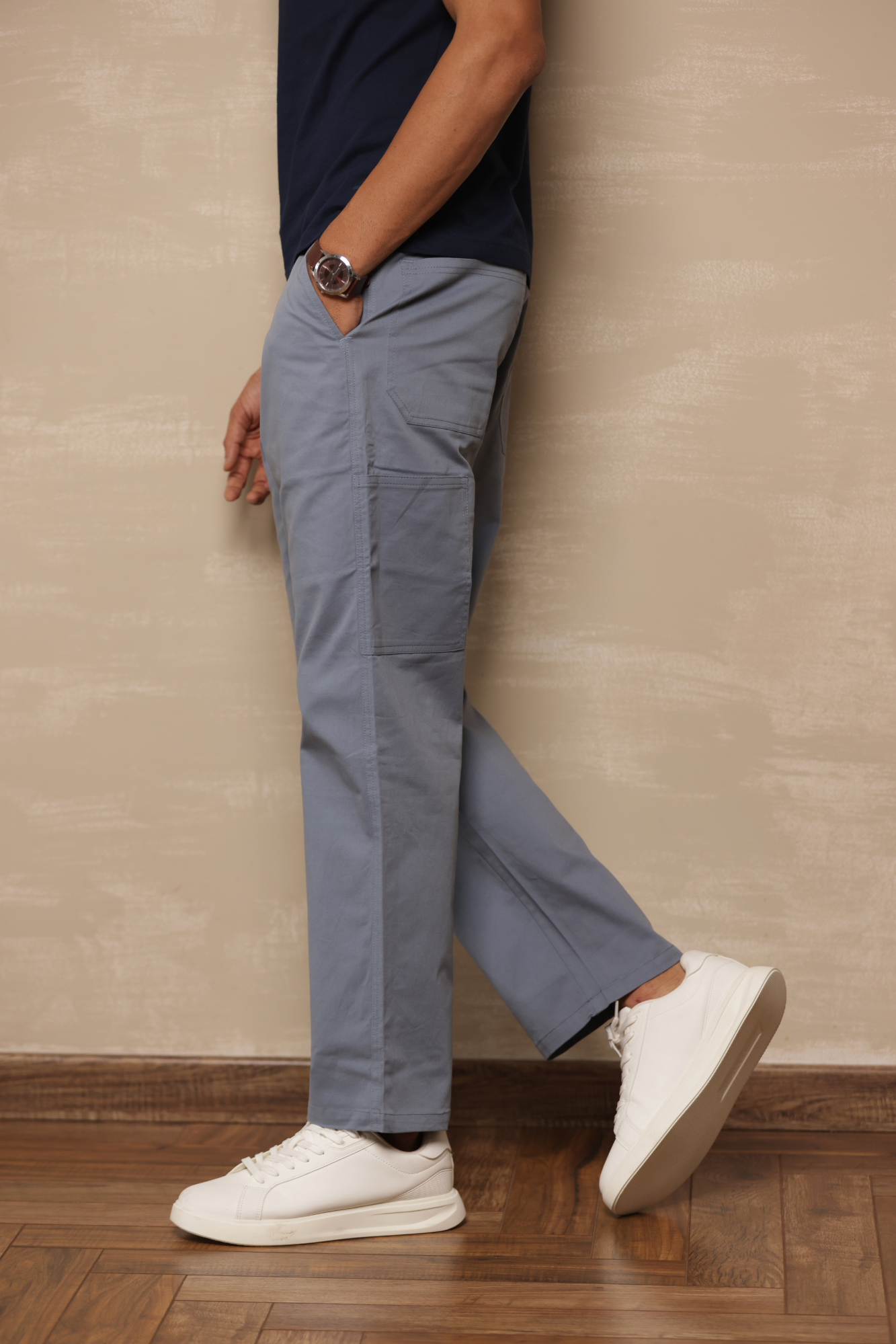 Classic Regular Fit Cargo Back Pocket Sky Blue