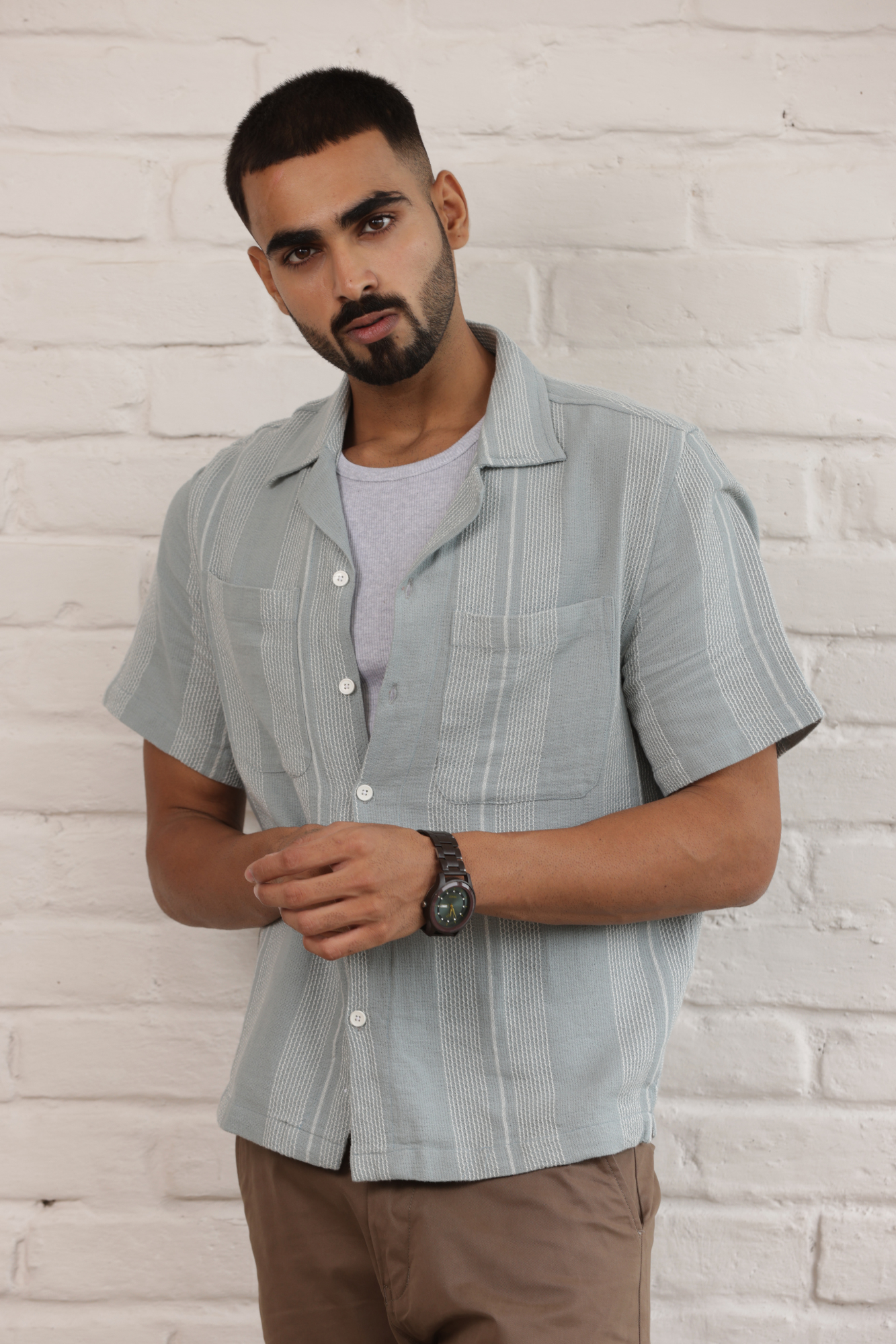 Boxy Cuban Collar Shirt