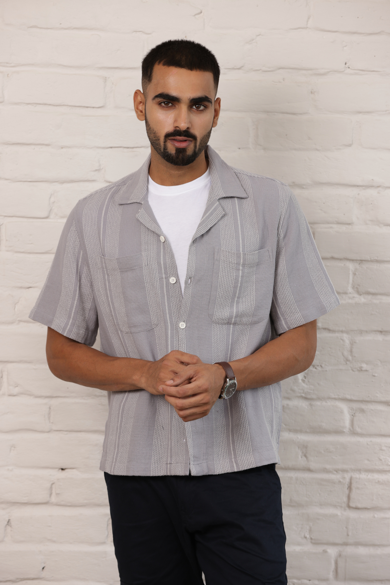 Boxy Cuban Collar Shirt