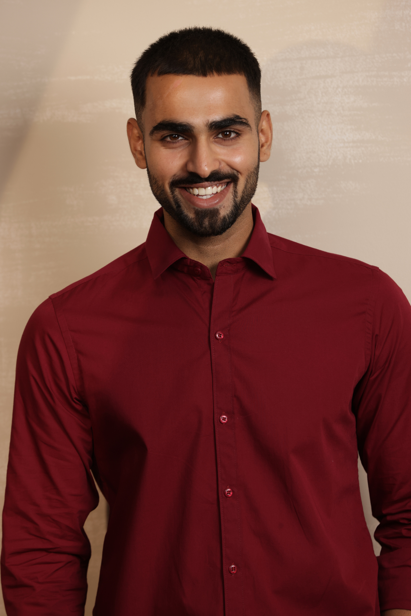 Essential Plain Premium Cotton Shirt - Maroon