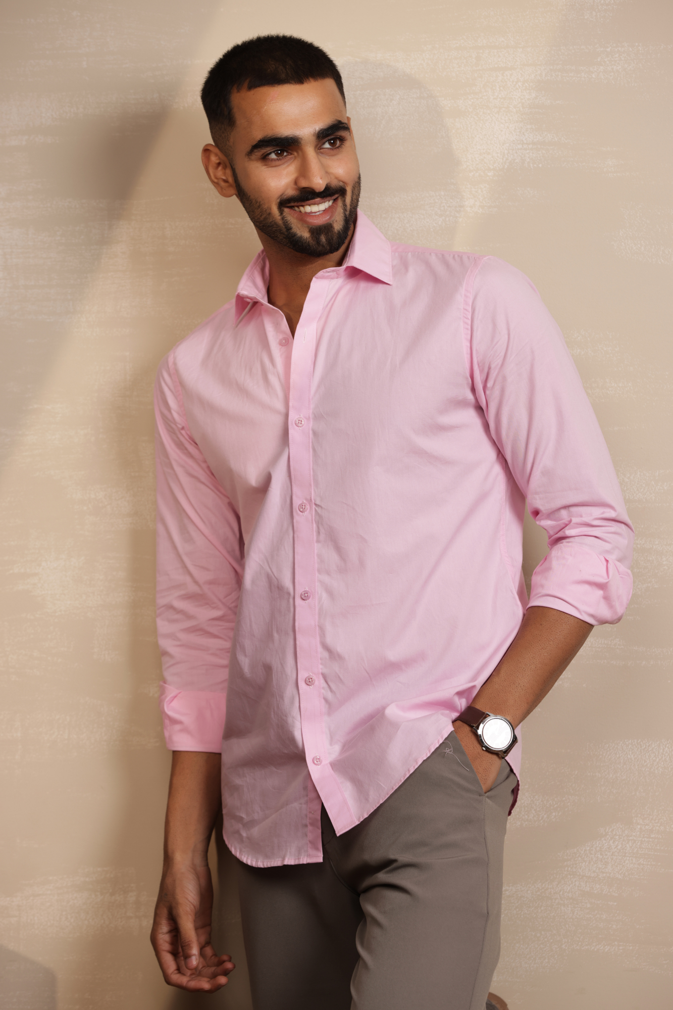 Essential Plain Premium Cotton Shirt - Pink