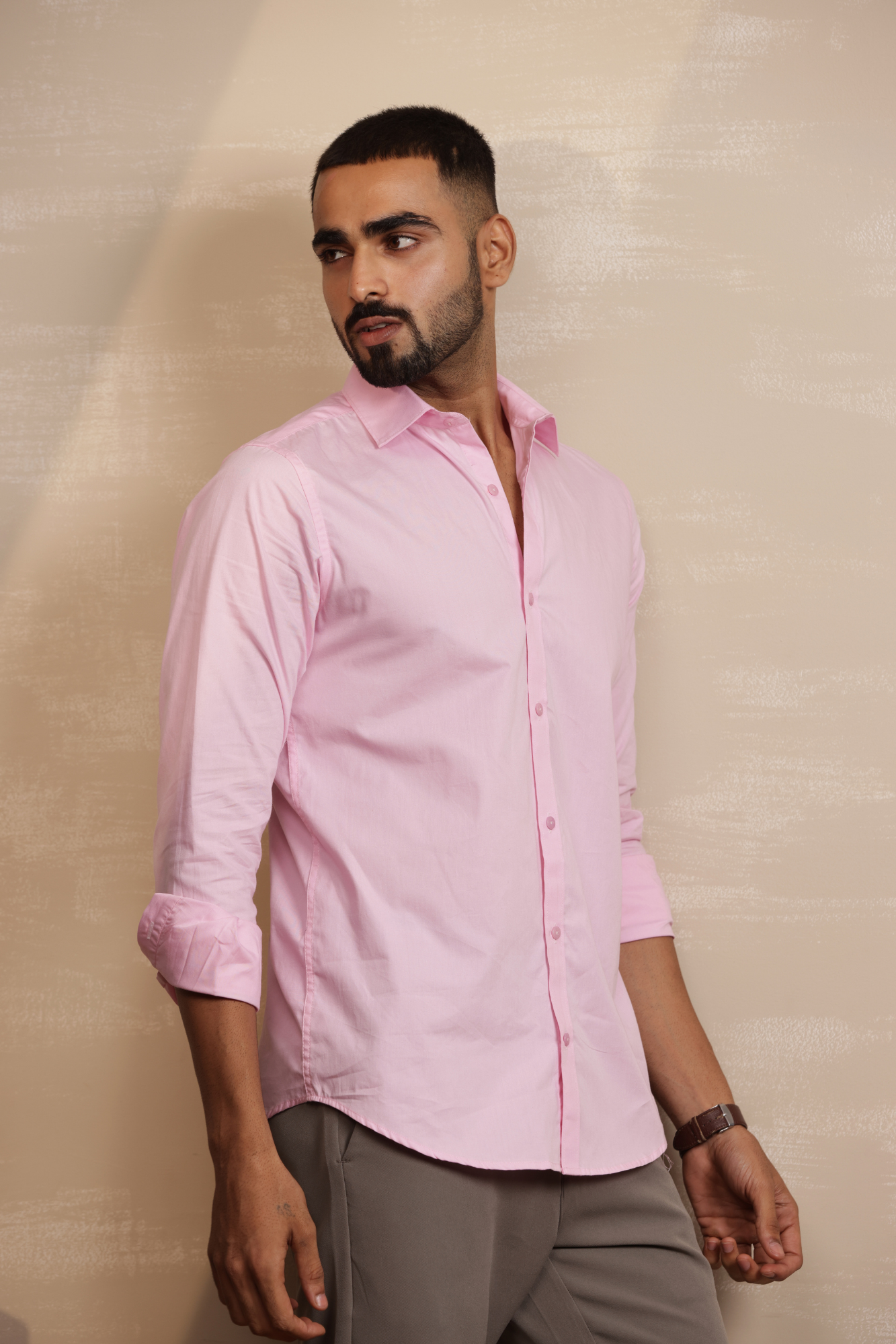 Essential Plain Premium Cotton Shirt - Pink