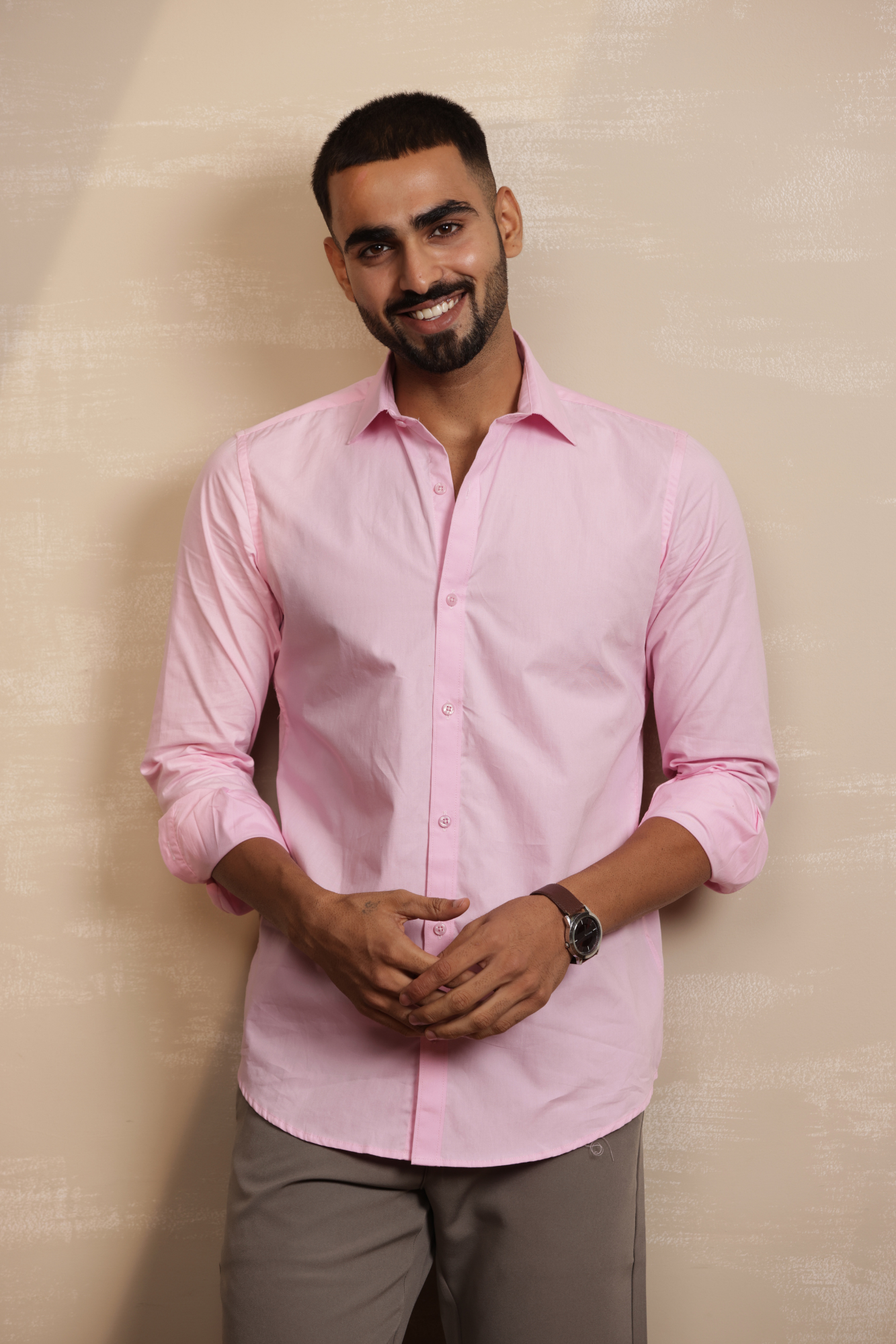 Essential Plain Premium Cotton Shirt - Pink